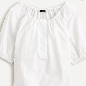 NEW WITH TAGS! J.Crew white cotton blouse size large